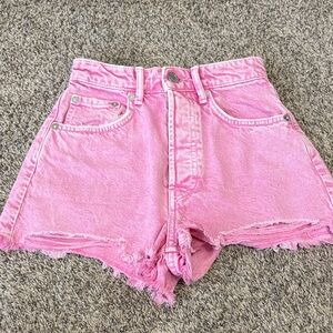 Zara Pink Denim Women's Shorts